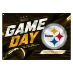 Pittsburgh Steelers House Flag Personalized Action Streaks Gold Best Selling