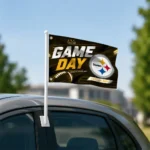 Pittsburgh Steelers House Flag Personalized Action Streaks Gold Best Selling
