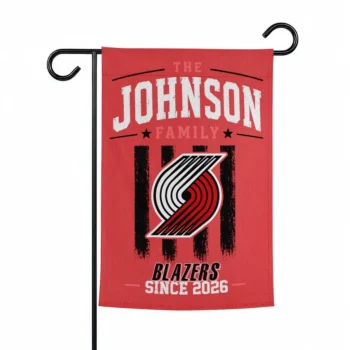 Portland Trail Blazers Garden Flag Custom Distressed Stripes Red Best Selling