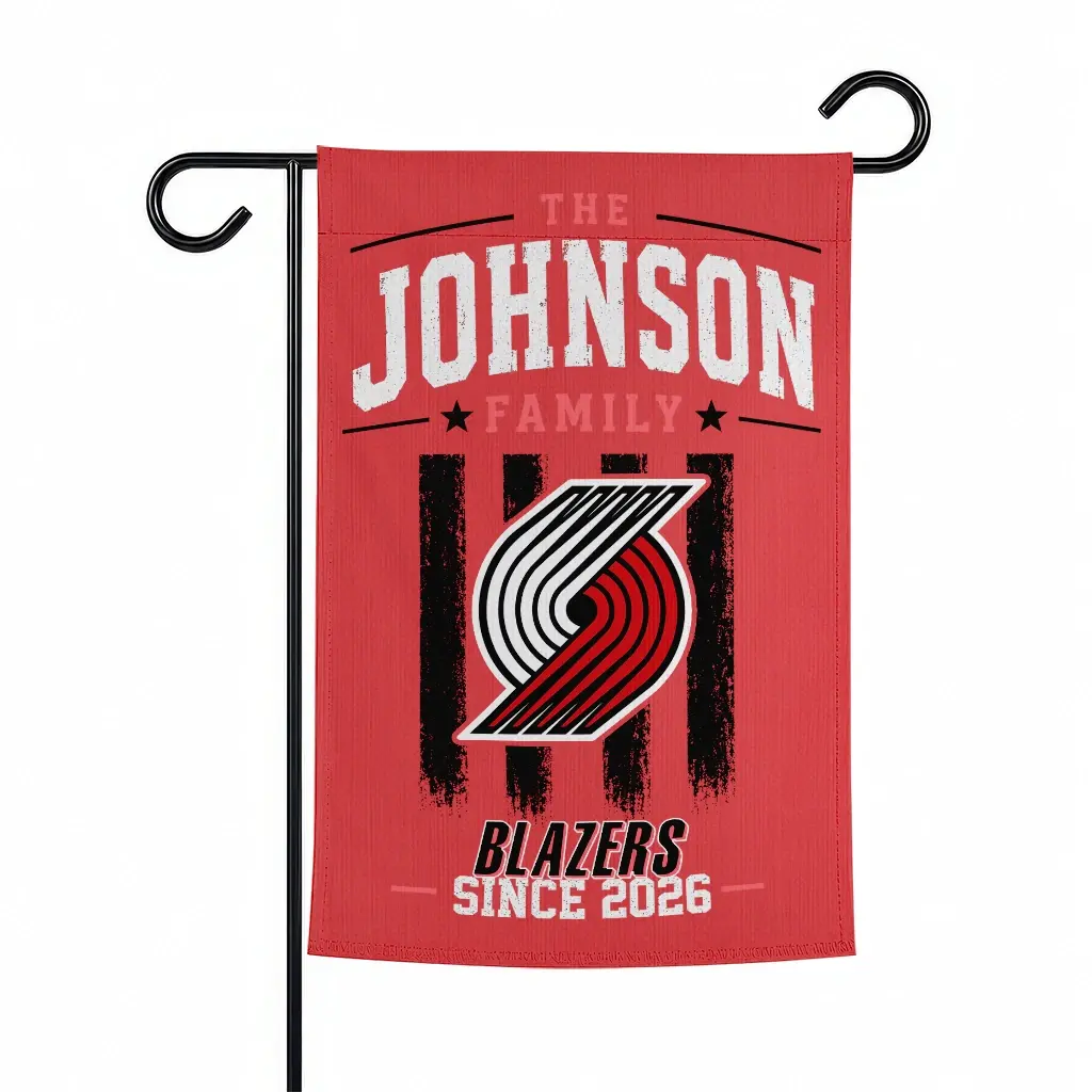 Portland Trail Blazers Garden Flag Custom Distressed Stripes Red Best Selling Portland Trail Blazers Garden Flag Custom Distressed Stripes Red Best Selling