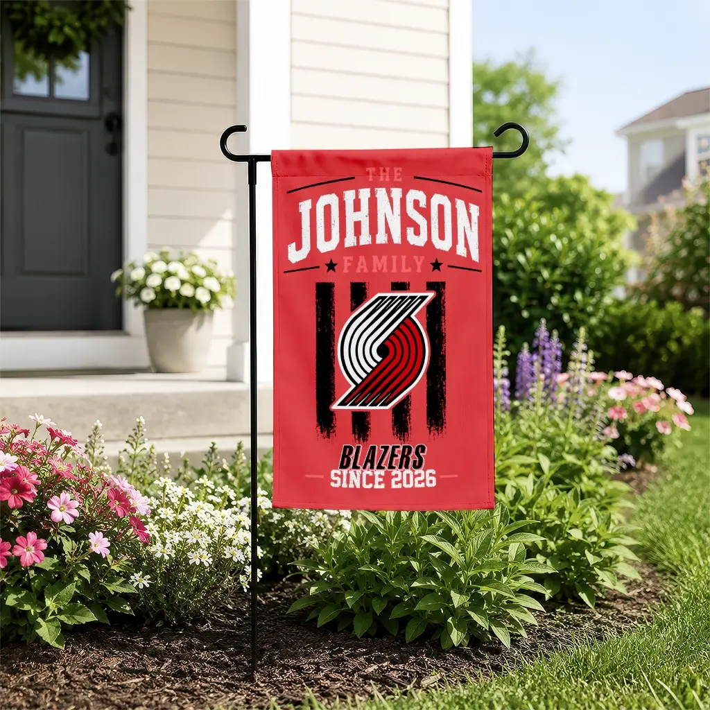 Portland Trail Blazers Garden Flag Custom Distressed Stripes Red New Arrival Portland Trail Blazers Garden Flag Custom Distressed Stripes Red New Arrival