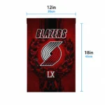 Portland Trail Blazers Garden Flag Custom Laurel Wreath Red Best Selling