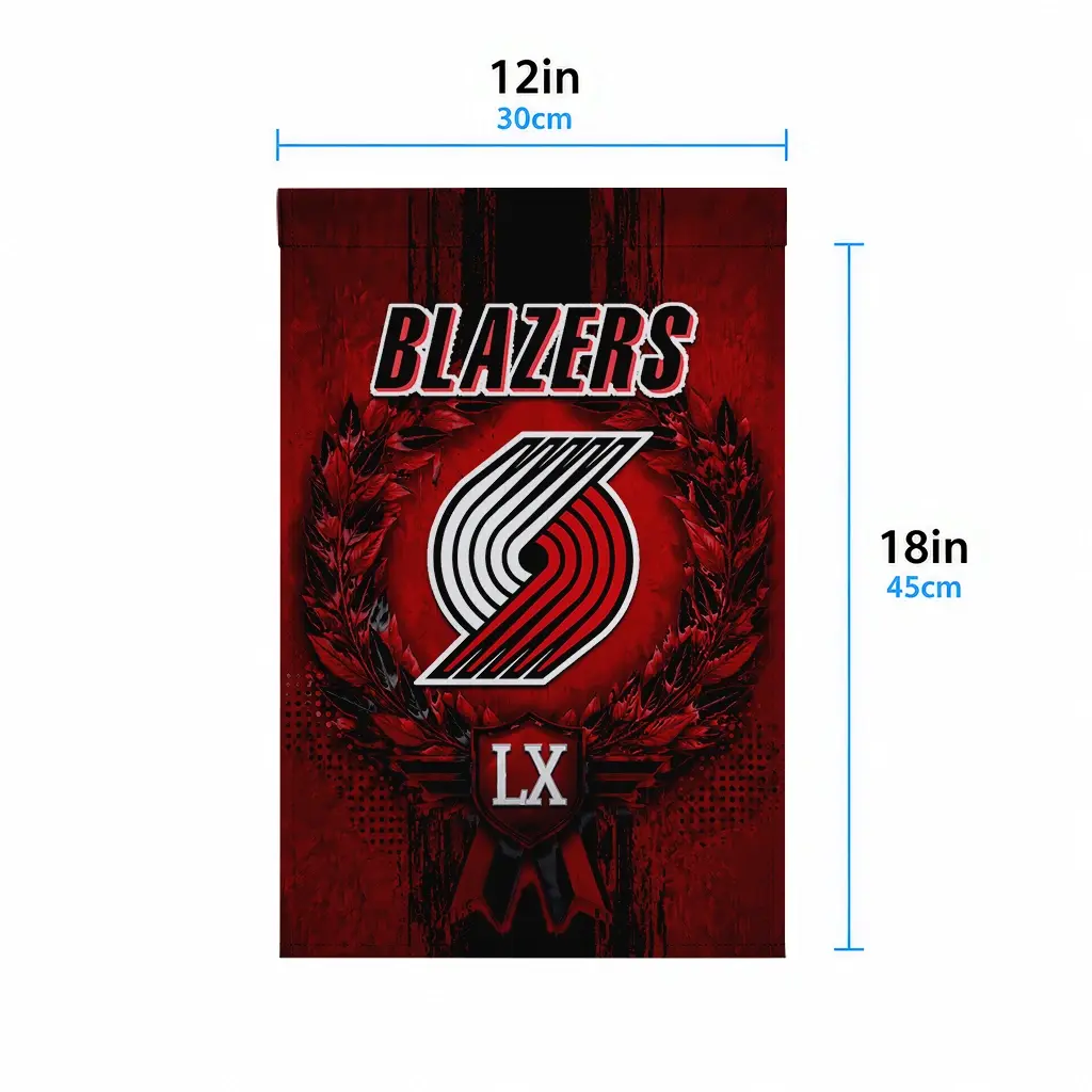Portland Trail Blazers Garden Flag Custom Laurel Wreath Red High Quality Portland Trail Blazers Garden Flag Custom Laurel Wreath Red High Quality