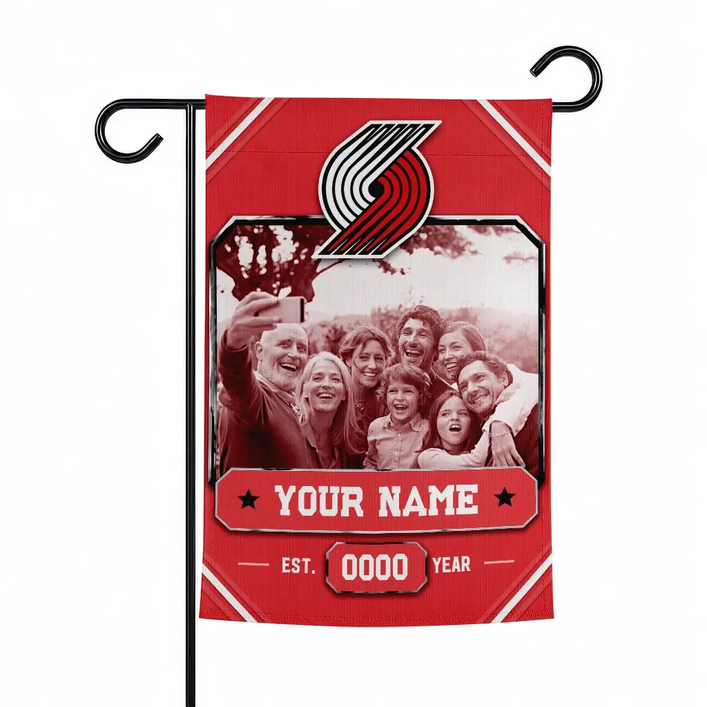 Portland Trail Blazers Garden Flag Custom Photo Frame Red Best Selling Portland Trail Blazers Garden Flag Custom Photo Frame Red Best Selling
