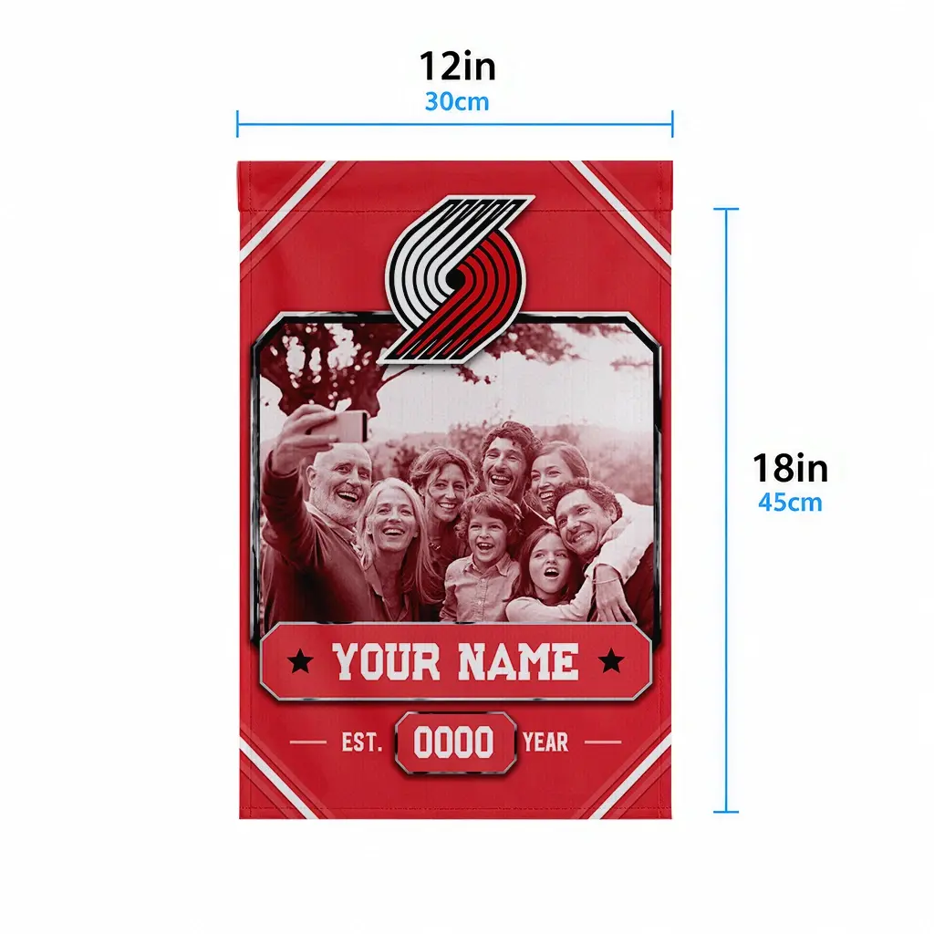 Portland Trail Blazers Garden Flag Custom Photo Frame Red High Quality Portland Trail Blazers Garden Flag Custom Photo Frame Red High Quality