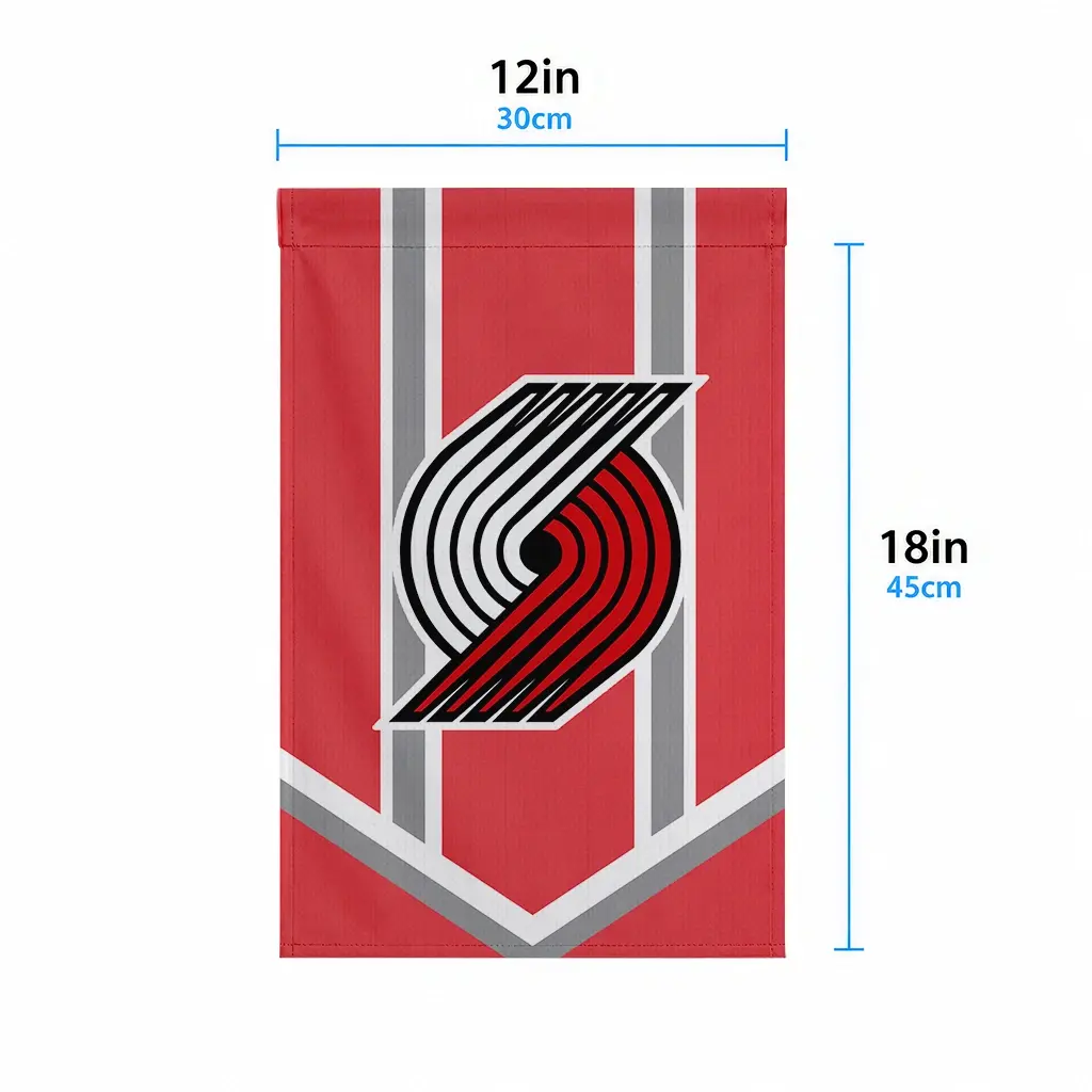 Portland Trail Blazers Garden Flag Customized Chevron Stripes Red High Quality Portland Trail Blazers Garden Flag Customized Chevron Stripes Red High Quality