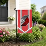 Portland Trail Blazers Garden Flag Customized Chevron Stripes Red Best Selling