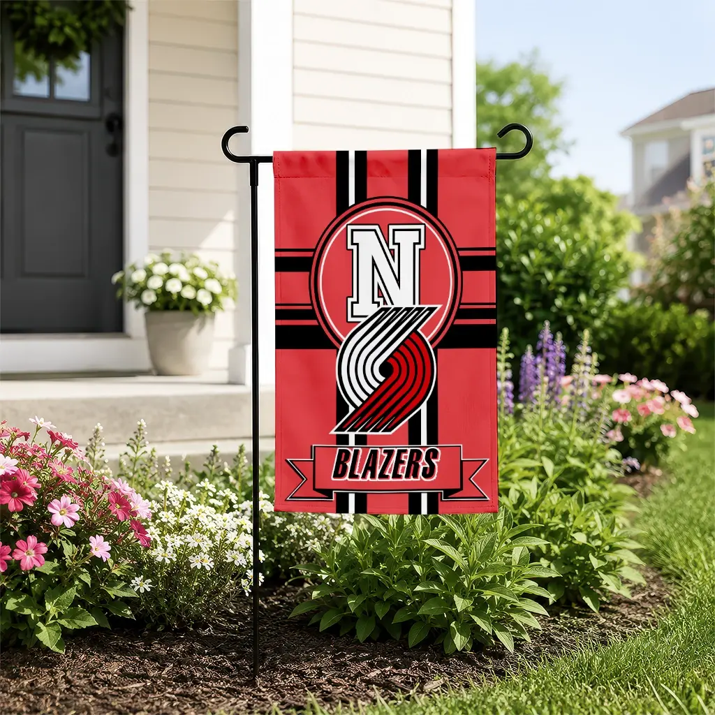 Portland Trail Blazers Garden Flag Customized Circle Medallion Red New Arrival Portland Trail Blazers Garden Flag Customized Circle Medallion Red New Arrival