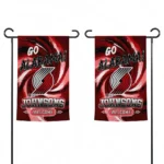 Portland Trail Blazers Garden Flag Personalized Swirl Vortex Red Best Selling