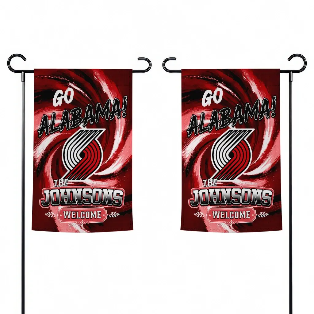 Portland Trail Blazers Garden Flag Personalized Swirl Vortex Red Fashion Forward Portland Trail Blazers Garden Flag Personalized Swirl Vortex Red Fashion Forward