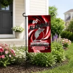 Portland Trail Blazers Garden Flag Personalized Swirl Vortex Red Best Selling