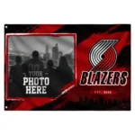 Portland Trail Blazers House Flag Custom Framed Photo Red Black Best Selling