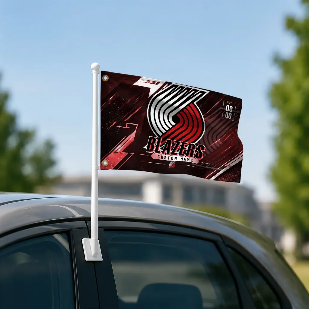 Portland Trail Blazers House Flag Custom Speed Slashes Red Latest Model Portland Trail Blazers House Flag Custom Speed Slashes Red Latest Model