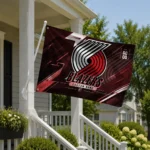 Portland Trail Blazers House Flag Custom Speed Slashes Red Best Selling