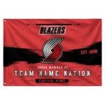Portland Trail Blazers House Flag Customized Brushed Streaks Red Best Selling