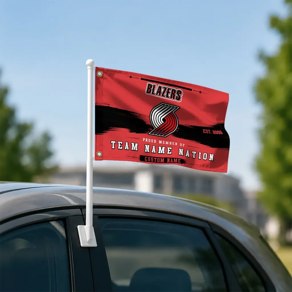 Portland Trail Blazers House Flag Customized Brushed Streaks Red Latest Model Portland Trail Blazers House Flag Customized Brushed Streaks Red Latest Model