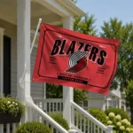 Portland Trail Blazers House Flag Customized Ornate Border Red Best Selling