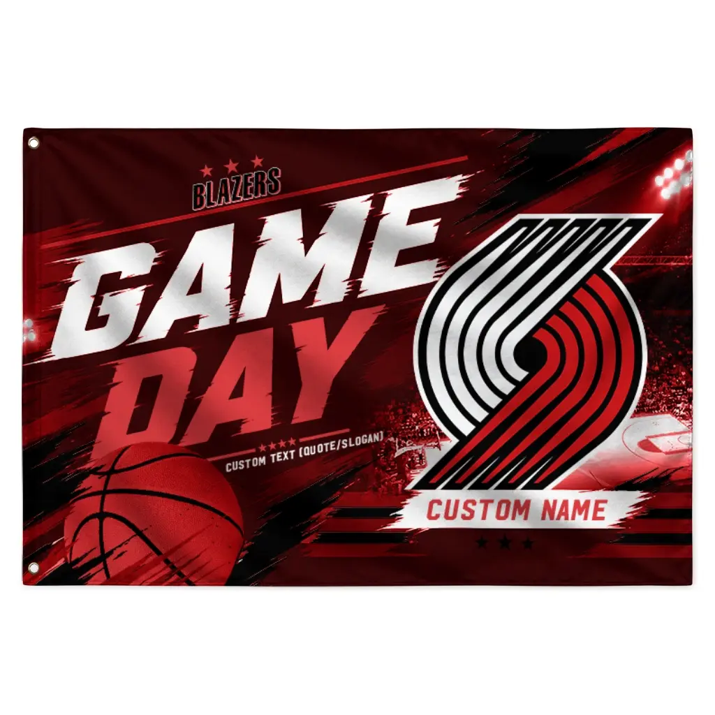 Portland Trail Blazers House Flag Personalized Energy Brushstrokes Red Best Selling Portland Trail Blazers House Flag Personalized Energy Brushstrokes Red Best Selling