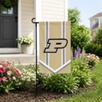 Purdue Boilermakers Garden Flag Customized Chevron Stripes Gold Best Selling