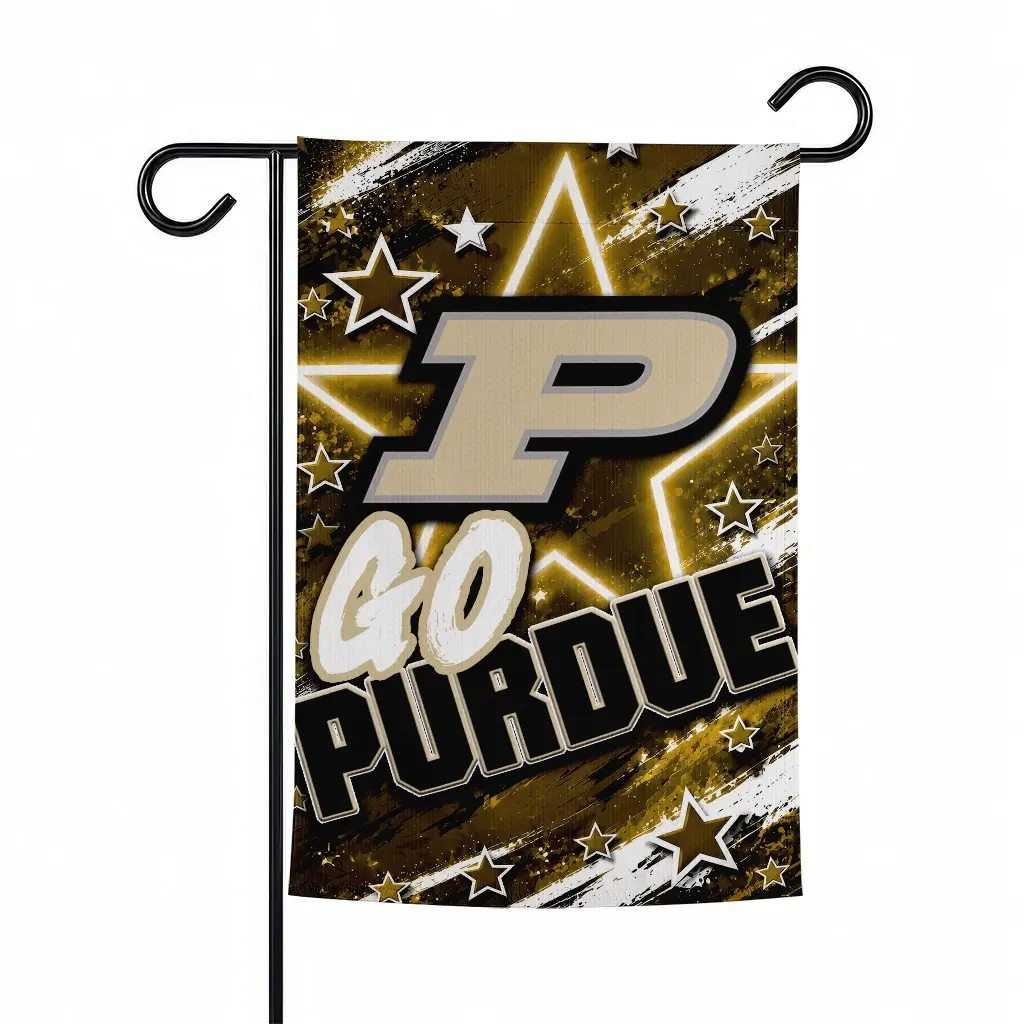 Purdue Boilermakers Garden Flag Personalized Glowing Star Gold Best Selling Purdue Boilermakers Garden Flag Personalized Glowing Star Gold Best Selling