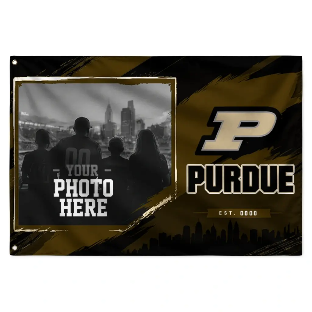 Purdue Boilermakers House Flag Custom Framed Photo Gold Black Best Selling Purdue Boilermakers House Flag Custom Framed Photo Gold Black Best Selling