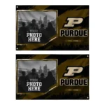 Purdue Boilermakers House Flag Custom Framed Photo Gold Black Best Selling