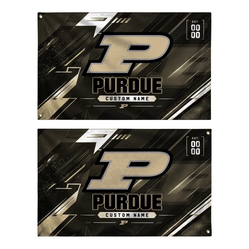 Purdue Boilermakers House Flag Custom Speed Slashes Gold Fashion Forward Purdue Boilermakers House Flag Custom Speed Slashes Gold Fashion Forward