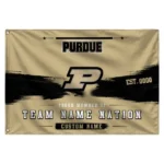 Purdue Boilermakers House Flag Customized Brushed Streaks Gold Best Selling