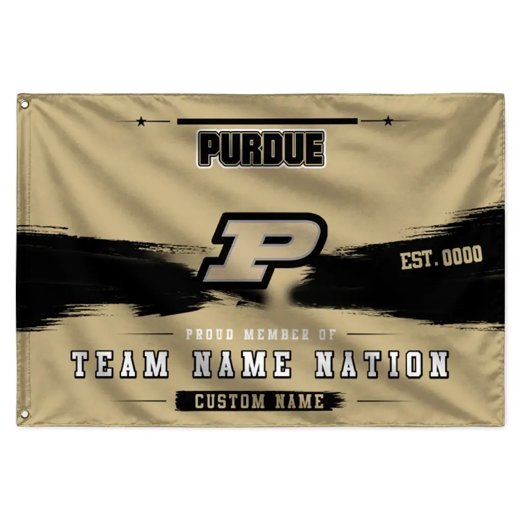 Purdue Boilermakers House Flag Customized Brushed Streaks Gold Best Selling Purdue Boilermakers House Flag Customized Brushed Streaks Gold Best Selling