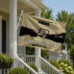 Purdue Boilermakers House Flag Customized Brushed Streaks Gold Best Selling