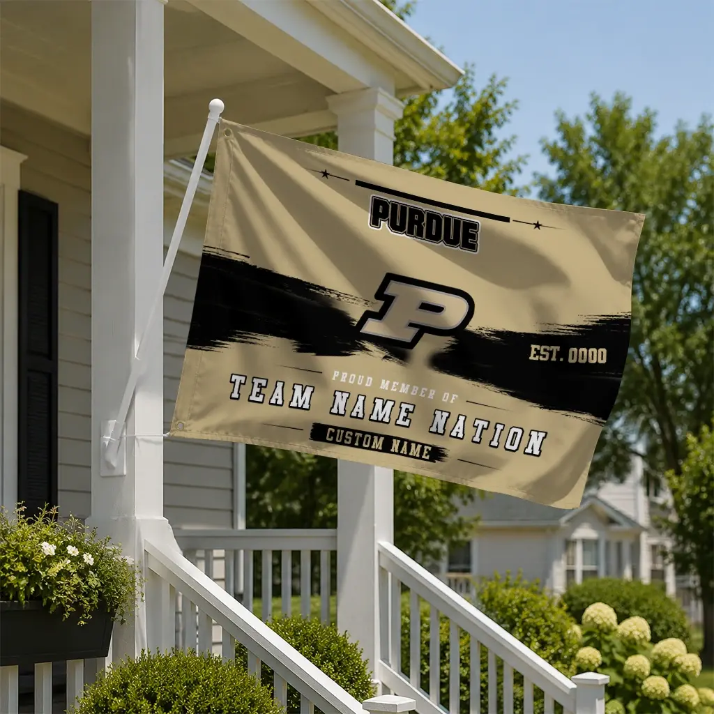 Purdue Boilermakers House Flag Customized Brushed Streaks Gold New Arrival Purdue Boilermakers House Flag Customized Brushed Streaks Gold New Arrival