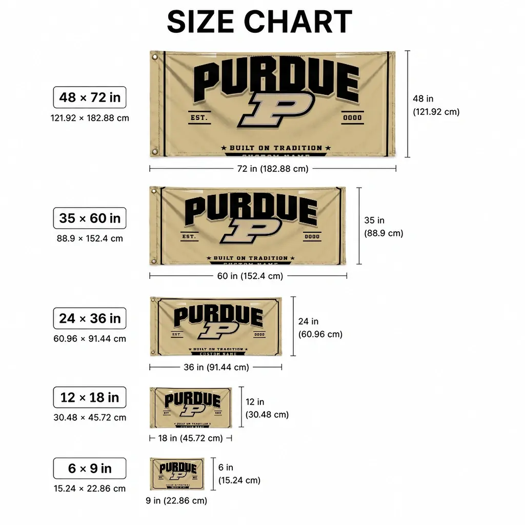 Purdue Boilermakers House Flag Customized Ornate Border Gold High Quality Purdue Boilermakers House Flag Customized Ornate Border Gold High Quality