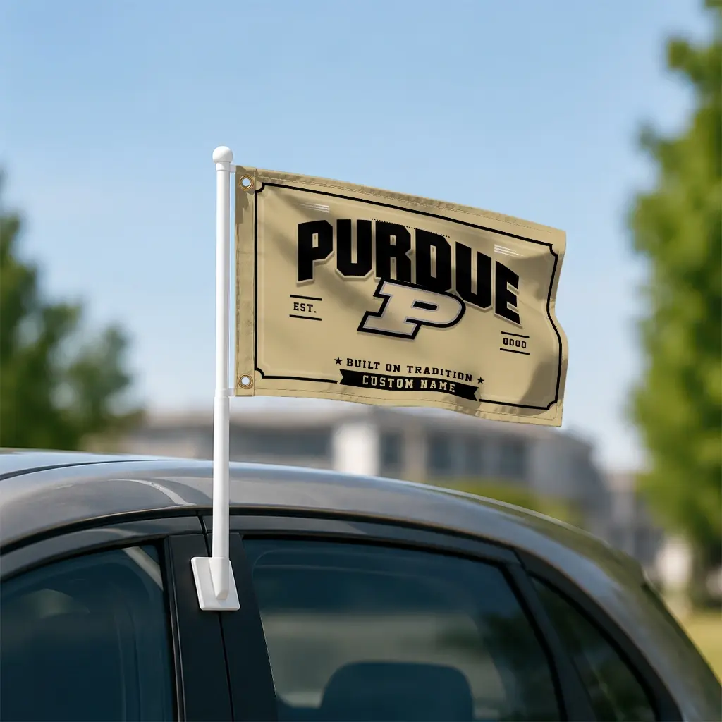 Purdue Boilermakers House Flag Customized Ornate Border Gold Latest Model Purdue Boilermakers House Flag Customized Ornate Border Gold Latest Model