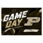 Purdue Boilermakers House Flag Personalized Action Streaks Gold Best Selling