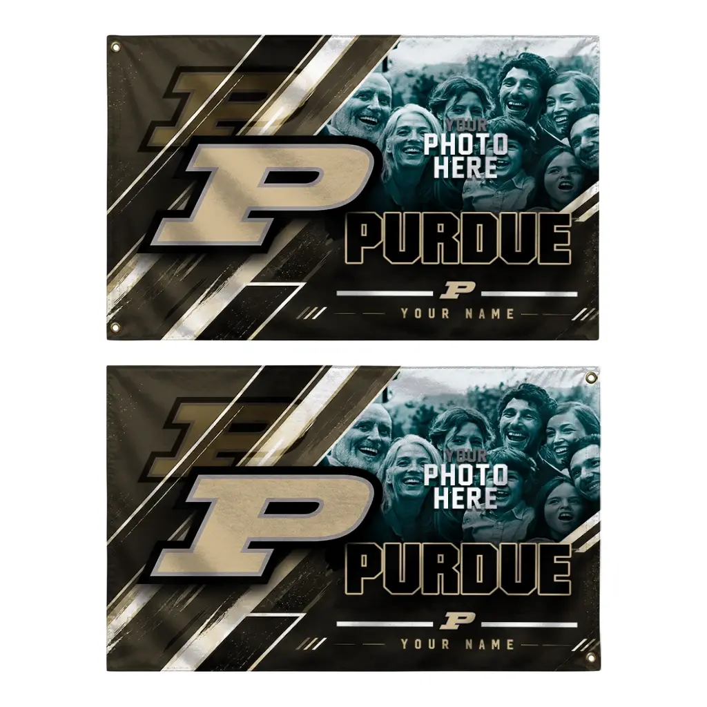 Purdue Boilermakers House Flag Personalized Diagonal Stripes Gold Fashion Forward Purdue Boilermakers House Flag Personalized Diagonal Stripes Gold Fashion Forward