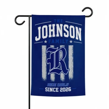Rice Owls Garden Flag Custom Distressed Stripes Navy Blue Best Selling