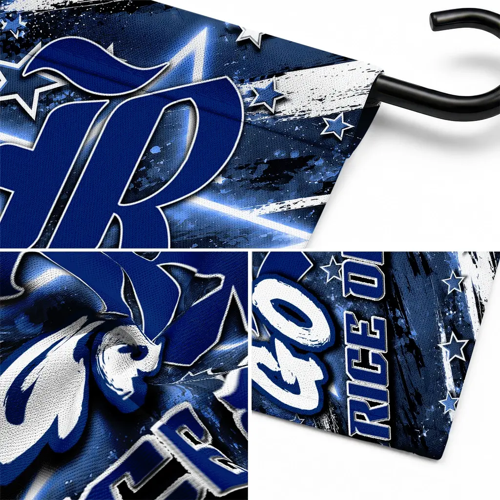 Rice Owls Garden Flag Personalized Glowing Star Navy Blue Latest Model Rice Owls Garden Flag Personalized Glowing Star Navy Blue Latest Model