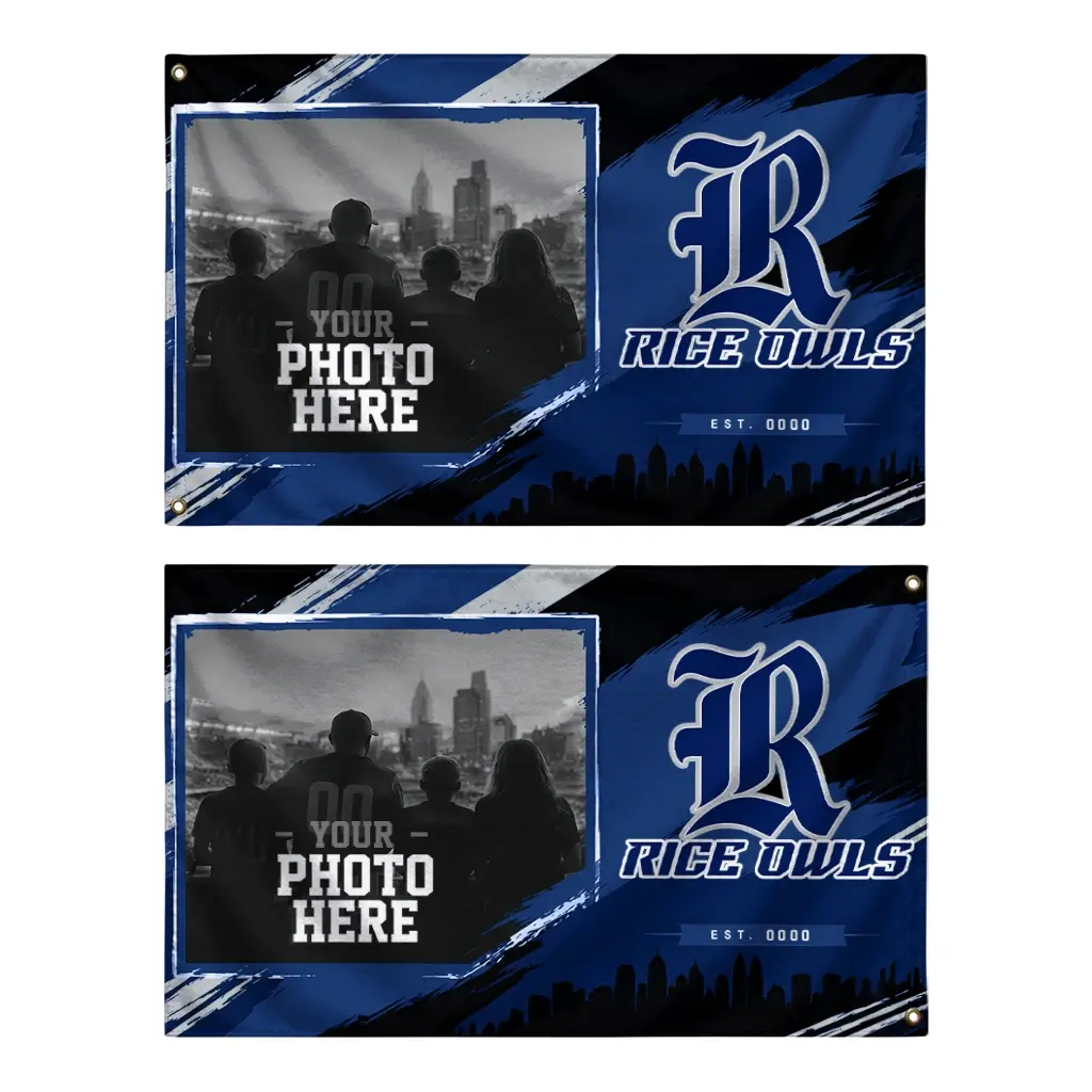 Rice Owls House Flag Custom Framed Photo Navy Blue Black Fashion Forward Rice Owls House Flag Custom Framed Photo Navy Blue Black Fashion Forward