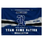 Rice Owls House Flag Customized Brushed Streaks Navy Blue Best Selling