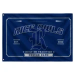 Rice Owls House Flag Customized Ornate Border Navy Blue Best Selling