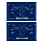Rice Owls House Flag Customized Ornate Border Navy Blue Best Selling