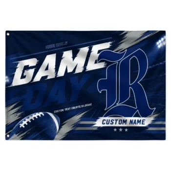 Rice Owls House Flag Personalized Action Streaks Navy Blue Best Selling