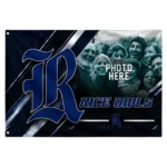 Rice Owls House Flag Personalized Diagonal Stripes Navy Blue Best Selling
