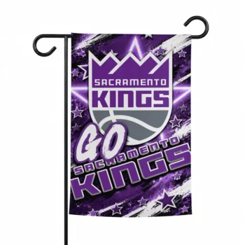 Sacramento Kings Garden Flag Custom Glowing Star Purple Best Selling