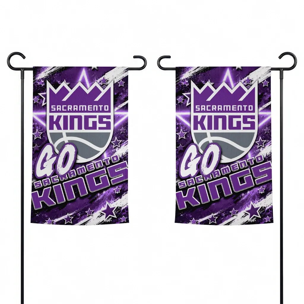 Sacramento Kings Garden Flag Custom Glowing Star Purple Fashion Forward Sacramento Kings Garden Flag Custom Glowing Star Purple Fashion Forward