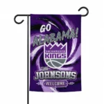 Sacramento Kings Garden Flag Custom Swirl Vortex Purple Best Selling