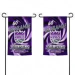 Sacramento Kings Garden Flag Custom Swirl Vortex Purple Best Selling