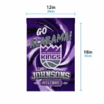 Sacramento Kings Garden Flag Custom Swirl Vortex Purple Best Selling