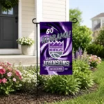 Sacramento Kings Garden Flag Custom Swirl Vortex Purple Best Selling