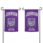 Sacramento Kings Garden Flag Customized Distressed Stripes Purple Best Selling